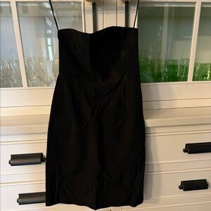 Theory Black Strapless Dress | Size 0